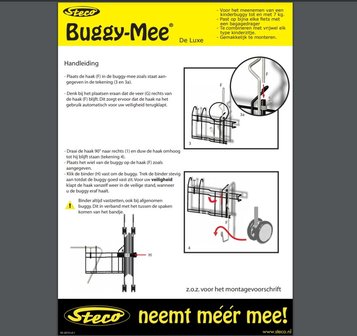 Steco Buggy-Mee De Luxe Zwart *NIEUW*